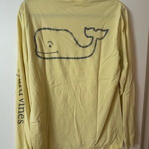 Vineyard Vines Yellow Long Sleeve with Whale Graphic